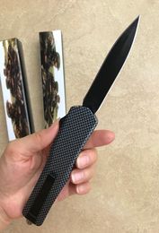 Modelli di fibre di carbonio intera coltello automatico 4 tipi di stili gambo leggero robusti lama nera nera pieghevole tattica k4342079