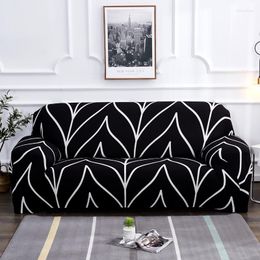 Chair Covers WUJIE Europe Style Black Elastic Universal Sofa Cover For Living Room Cushions Protector Antiskid Stretch Couch Set
