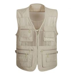 Men's Vests QuickDrying Mesh Tactical Vest Ultralight Fishing Camping Men Waistcoats Breathable Pography Travel Vest with Multi Pockets 221130