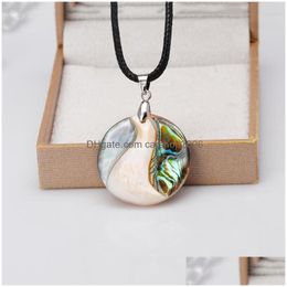 Pendant Necklaces Fashion Jewelry Natural Abalone Shell Necklace Handmade Pendant Drop Delivery Necklaces Pendants Dh5At