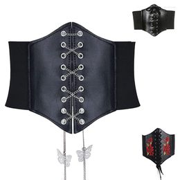 Belts Women's Lace-up Corset Elastic Waist Belt Tied Waspie Wide For Women Christmas Costume