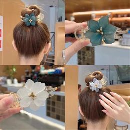 Advanced Elegant Flower Bow Hair Claws Clamps Back Clip Hair Accessories for Women head Styling