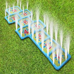 Party Balloons Iatable Water Spray Number Pad Summer Children Outdoor Pool Beach Lawn Play Square Grid Mat 221129