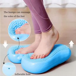 Stepper Attrezzatura da palestra di trainer gonfiabile 3 in 1 bilanciamento del massaggio in PVC punti di cuscino Piede del piede di esercitazione 221130