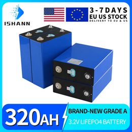 4PCS 3.2V Lifepo4 320Ah Battery DIY Rechargeable batter Pack Solar Storage System RV Golf Cart Cell Fast Delivery EU US Tax Free