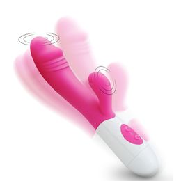 Vibrators G Spot Dildo Rabbit Vibrator for Women Dual Vibration Silicone Waterproof Female Vagina Clitoris Anal Massager Sex Toys Shop 221130
