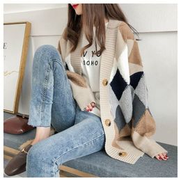 QNPQYX Y2k Loose Cardigan Sweater New Ins Spring Autumn Popular Retro French Netting Red Coat Knitted Cardigan Female Jumpers