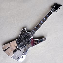 Factory Custom Mirror Veneer Electric Guitar with Rosewood Fretboard Chrome Hardware Can be Customised