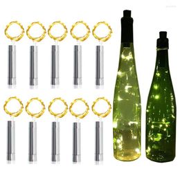 Strings 10Pack Cork Shape Bottle Light 2M 20 LED Battery Powered Wine DIY Christmas Fairy For Wedding Party Decor