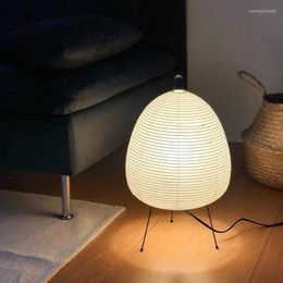 Table Lamps Japanese Wabi-sabi Tripod Lamp Led Living Room Bedroom Bedside Study Homestay Loft House Art Decor Rice Paper Lantern