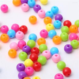 Beads 50pcs/Lot Hand Mixed Color Matte Round DIY Supplies For Making Jewelry Loosely Spaced