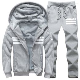 Men's Tracksuits Men's Big Size 7xl 8xl 9xl Track Suit Men Sport Sets Jogging Running Sweatpants Hoodies Set Plus Velvet 2 Piece Warm