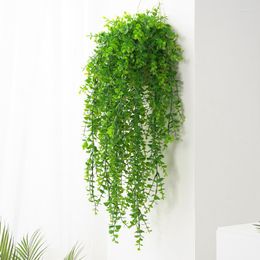 Decorative Flowers Ins Wall Hanging Eucalyptus Vines Plastic Fake Plant Artificial Leaves Decoration Room Decor