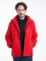 Men's Jackets Spring Autumn Hooded Windbreaker Men Casual Jacket Plus Size Zip Pockets Waterproof Hat Fashion Red Outwear Coats 8XL