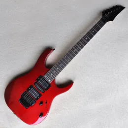 Factory Custom Metal Red Electric Guitar with Rosewood Fretboard Black Hardware HSH Pickups Can be Customised