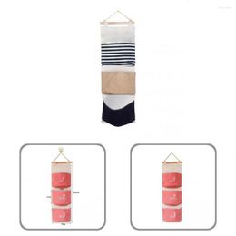 Storage Bags Wardrobe Organizer Unique 3 Grids Underpants Closet Hanging Bag With Lanyard Space Saving Pouch