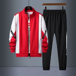 Erkek Trailsits Trailtsuit Erkekler hırka kazak sweatshirt Sweatpants İki Parça Set Spor Giyim Moda Sonbahar Track Suit Spor Büyük Boyutlu 7xl 220930