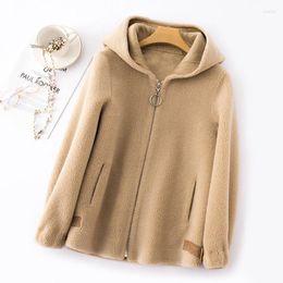 Women's Fur Women's & Faux The 2022 Sheep Sheared Brief Paragraph Particles Cashmere Coat Female Lambs Wool Mother Outfit