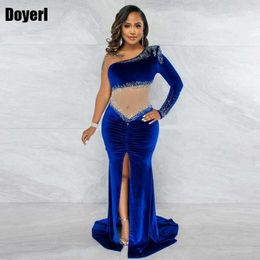 Party Dresses Winter Velvet Sexy Party Dresses Women Evening Elegant Night Out Christmas Dress Sheer Mesh Rhinestone Bodycon Maxi Dress Robe T220930