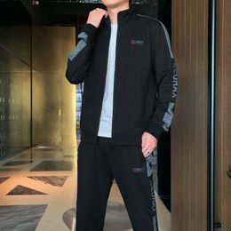 Men's Tracksuits Men's Outfit Set Long Sleeve Zipper Jacket Sweatpants Casual Two Piece Set Tracksuit Fashion Jogger Sportswear Suit 220930