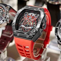 Watches Wristwatch Designer Luxury Mens Mechanics Watches Richa Milles Wristwatch Swiss Authentic Men's Automatic Square Mechanical Hollow DXVU