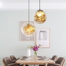 Pendant Lamps Modern Light Fixtures Led Hanging Dining Table Lamp Living Room Bedroom Glass Indoor Lighting Creative Home Decor Round