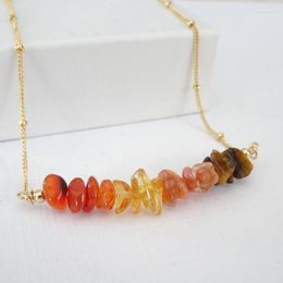 Choker Raw Gemstone Sacral Chakra Crystal Necklace Beaded Stone Jewellery