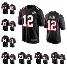 Tampabaybuccaneersmen 12 Tom Brady 87 Rob Gronkowski 13 Mike E 14 Chris Godwin 54 David 45 White 90 Pierre-paul Black Super Game Bowl Football Jersey