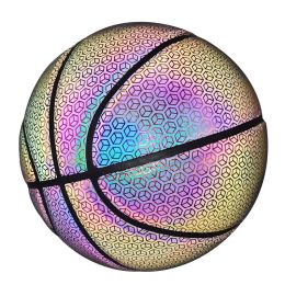 Reflective Basketball Price Ball Custom Logo Factory Glow In The Dark Ball