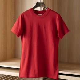 round neck solid Colour T shirt summer cotton bottoming short sleeved mens and womens half-sleevedH4D30