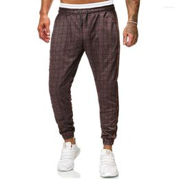 Men's Pants Men's 2022 Men Casual Sweatpants Fashion Plaid Man Outdoor Sports Trousers Autumn Spring Clothing Size S-2XL