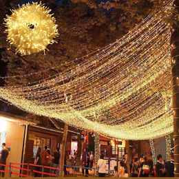 Strings 5M-100M Christmas Fairy String Lights LED Chain Garland Outdoor Waterproof For Holiday Ramadan Home Party Wedding Garden Decor