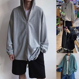Gym Clothing Hoodie Sweatshirt Men Japanese Streetwear Oversize Men's Hoodies Plain Hooded Clothes Black Grey Hip Hop Tops