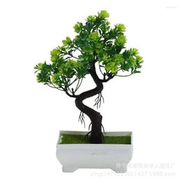 Decorative Flowers Artificial Flower Small Bonsai Office Room Home Garden Balcony Window Cafe Decoration Arrangement Simulation Potted Art