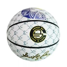 Ball Wholesale Fans Memorial Outdoor White Colours Reflective PU Leather Custom Basketball