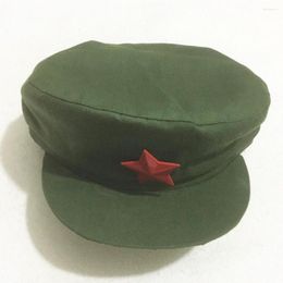 Berets Souvenir Chinese Army Type 65 Liberation Hat Military Cap With Red Five Star