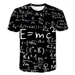 Men's T Shirts KANCHIII2022 Summer Fun Physics Formula Math T-shirt 3d-printed O Collar Men Loose Street Style Short Sleeves