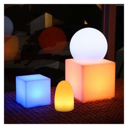 Table Lamps Remote Control LED Glow Ball Night Light Indoor Home Decor Lamp Outdoor Garden Lawn Wedding Party Illuminate Globe Bar KTV