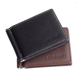 Wallets Leather Men's Wallet Ultra-thin Dollar Clip Fashion For Men Multi-function Coin Purse Carteira Masculina Tarjetero