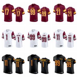 1 Jahan Dotson 99 Chase Young 11 Carson Wentz Washingtoncommandersmen Women Youth Football Jersey 17 Mclaurin 21 Taylor 44 Riggins Curl Jerseys