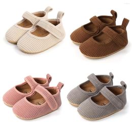 Athletic Shoes Baby Girls Boys Non-Slip Corduroy First Walking Soft Sole Solid Infant Slip-on Sock