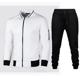 Men's Tracksuits Men's Sportswear 2Piece Set Zipper Jacket Pants Spring Autumn Fashion Streetwear Hip Hop Casual Sports Male Tracksuit 220930