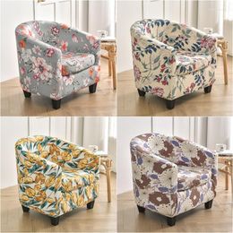 Chair Covers Flowers Armchairs Elastic Spandex Sofa Cover For Living Room Ottoman Office Slipcover With Seat Cushion