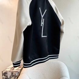 22s Y 22 l Jacket Embroidery Letter Stand Collar Designer Top Back Hot Drill Bomber Man Windbreaker Jacket Couple Warm Cardigan Sweatshirt