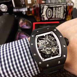 Uhren Armbanduhr Designer 2022 Keramik Feinstahl Richa Milles Herren Automatische mechanische Uhr ausgehöhlt personalisierte Leuchtband Big ZL7E
