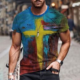 Men's T Shirts 2022 Summer European And American Fashion Men's T-shirt Clothes 3D Street Large Short Sleeve O Collar Shirt