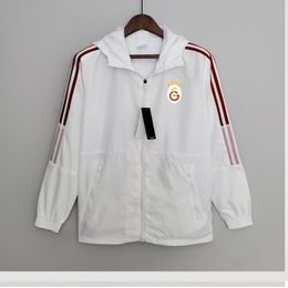 22-23 Galatasaray S.K. Men's jacket leisure sport Windbreaker Jerseys full zipper Hooded Windbreakers Mens Fashion coat Logo custom