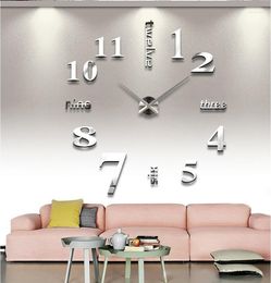 Wall Clocks Creative Clock Mirror Sticker DIY Removable Art Decal Home Decorations