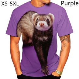 Men's T Shirts 2022 Ferret Animal Harajuku Unisex 3D Clothes T-shirt Cute Streetwear T-Shirts XS-5XL