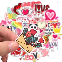 Gift Wrap 50pcs LOVE Stickers For Notebook Laptop Scrapbooking Material Adesivos Pink Vintage Valentine's Day Craft Supplies